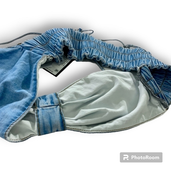 NWT Gianni Bini x Jess Southern Norma Jean denim bralette top size Large - Picture 7 of 12